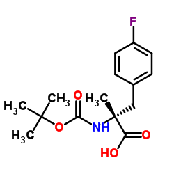 Boc-α-methyl-D-4-Fluorophenylalanine structure