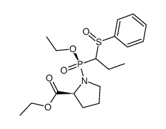 (S)-1-[(R)-(1-Benzenesulfinyl-propyl)-ethoxy-phosphinoyl]-pyrrolidine-2-carboxylic acid ethyl ester Structure