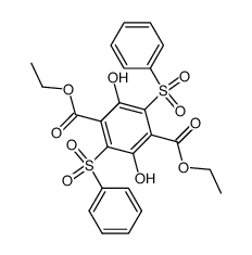 2,5-bis-benzenesulfonyl-3,6-dihydroxy-terephthalic acid diethyl ester结构式