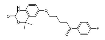 6-[4-(4-fluoro-phenylsulfinyl)-butoxy]-4,4-dimethyl-4H-3,1-benzoxazin-2-one Structure