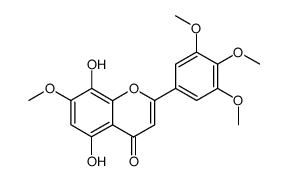 5,8-dihydroxy-7-methoxy-2-(3,4,5-trimethoxy-phenyl)-chromen-4-one结构式