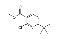 5-Pyrimidinecarboxylic acid, 4-chloro-2-(1,1-dimethylethyl)-, methyl ester结构式