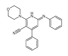 6-anilino-2-morpholin-4-yl-4-phenylpyridine-3-carbonitrile结构式
