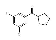 3-CHLORO-5-FLUOROPHENYL CYCLOPENTYL KETONE Structure