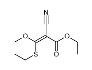 ethyl 2-cyano-3-ethylsulfanyl-3-methoxyprop-2-enoate Structure