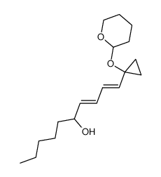 (3E)-1-(1-((tetrahydro-2H-pyran-2-yl)oxy)cyclopropyl)deca-1,3-dien-5-ol Structure