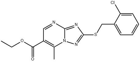 Ethyl 2-[(2-chlorobenzyl)thio]-7-methyl-[1,2,4]triazolo[1,5-a]pyrimidine-6-carboxylate picture