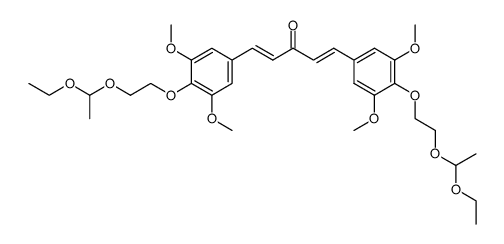 1,5-bis-[4-[2-(1-ethoxyethoxy)-ethoxy]-3,5-dimethoxy-phenyl]-penta-1,4-dien-3-one结构式