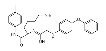 (2S)-6-amino-N-(4-methylphenyl)-2-[[2-(4-phenoxyanilino)acetyl]amino]hexanamide结构式