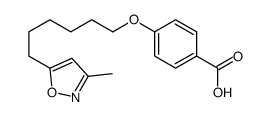 4-[6-(3-methyl-1,2-oxazol-5-yl)hexoxy]benzoic acid结构式