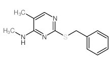 2-benzylsulfanyl-N,5-dimethyl-pyrimidin-4-amine Structure