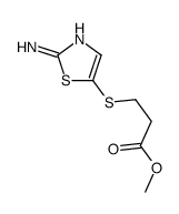 methyl 3-[(2-amino-1,3-thiazol-5-yl)sulfanyl]propanoate结构式