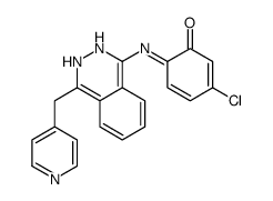 3-chloro-6-[[4-(pyridin-4-ylmethyl)-2,3-dihydrophthalazin-1-yl]imino]cyclohexa-2,4-dien-1-one结构式
