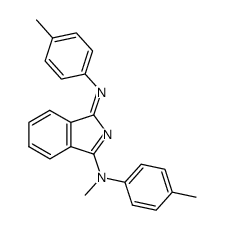 3-N,N-methyl,p-tolylamino-1-(p-tolylimino)-1H-isoindole结构式