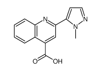 4-Quinolinecarboxylic acid, 2-(1-methyl-1H-pyrazol-5-yl)结构式