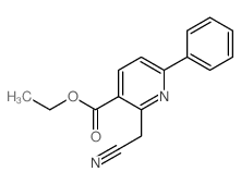 3-Pyridinecarboxylicacid, 2-(cyanomethyl)-6-phenyl-, ethyl ester picture