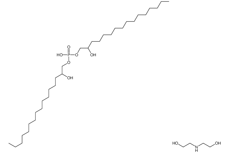 bis(2-hydroxyethyl)ammonium bis(2-hydroxyhexadecyl) phosphate结构式