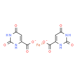 iron 1,2,3,6-tetrahydro-2,6-dioxopyrimidine-4-carboxylate (1:2) structure