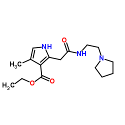 Ethyl 4-methyl-2-(2-oxo-2-{[2-(1-pyrrolidinyl)ethyl]amino}ethyl)-1H-pyrrole-3-carboxylate Structure