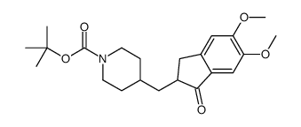 tert-butyl 4-[(5,6-dimethoxy-3-oxo-1,2-dihydroinden-2-yl)methyl]piperidine-1-carboxylate结构式