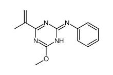 4-methoxy-N-phenyl-6-prop-1-en-2-yl-1,3,5-triazin-2-amine结构式