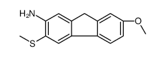 7-methoxy-3-methylsulfanyl-9H-fluoren-2-amine Structure