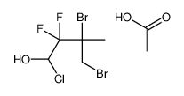 acetic acid,3,4-dibromo-1-chloro-2,2-difluoro-3-methylbutan-1-ol Structure