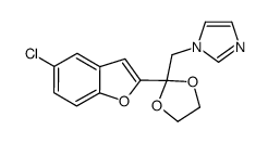 1-[[2-(5-chloro-1-benzofuran-2-yl)-1,3-dioxolan-2-yl]methyl]imidazole结构式