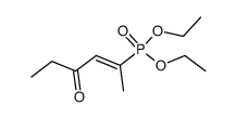 E-1-Methyl-3-oxo-1-pentenylphosphonsaeurediethylester Structure