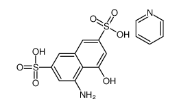 4-amino-5-hydroxynaphthalene-2,7-disulfonic acid,pyridine Structure