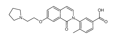 4-methyl-3-[1-oxo-7-(2-pyrrolidin-1-ylethoxy)isoquinolin-2(1H)-yl]benzoic acid Structure