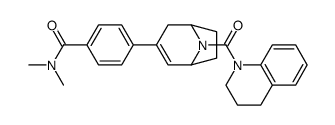 4-[8-(3,4-dihydro-2H-quinoline-1-carbonyl)-8-azabicyclo[3.2.1]oct-2-ene-3-yl]-N,N-dimethylbenzamide结构式