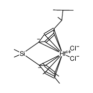 ansa-[Hf(Me2Si(η5-C5Me4)(η5-C5H3(CH(i-Pr)Me)))Cl2] Structure