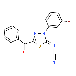 2-Benzoyl-4-(3-bromophenyl)-5-cyanimino-4,5-dihydro-1,3,4-thiadiazole Structure