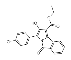 3-(4-chloro-phenyl)-2-hydroxy-5-oxo-5H-pyrrolo[2,1-a]isoindole-1-carboxylic acid ethyl ester Structure