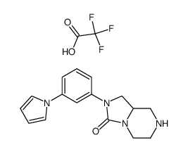 2-[3-(1H-pyrrol-1-yl)phenyl]hexahydroimidazo[1,5-a]pyrazin-3(2H)-one trifluoroacetate结构式