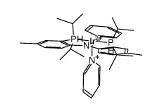 (N(C6H3(Me)P(i-Pr)2)2)Ir(H)(C6H5)(pyridine)结构式