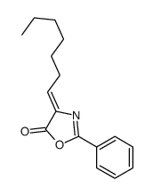 4-heptylidene-2-phenyl-1,3-oxazol-5-one结构式