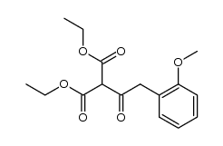 [(2-methoxy-phenyl)-acetyl]-malonic acid diethyl ester结构式