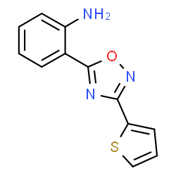 2-[3-(thiophen-2-yl)-1,2,4-oxadiazol-5-yl]aniline结构式