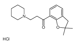 1-(2,2-dimethyl-3H-1-benzofuran-7-yl)-3-piperidin-1-ylpropan-1-one,hydrochloride Structure