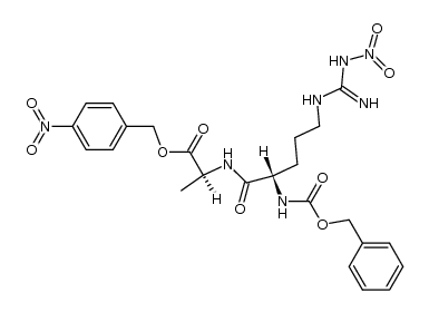 Nα-benzyloxycarbonyl-NG-nitroarginylalanine p-nitrobenzyl ester Structure