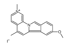 8-methoxy-2,5-dimethylisoindolo[2,1-a][1,7]naphthyridin-2-ium,iodide结构式