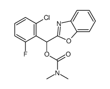 [1,3-benzoxazol-2-yl-(2-chloro-6-fluorophenyl)methyl] N,N-dimethylcarbamate结构式