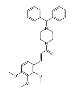 1-diphenylmethyl-4-(2,3,4-trimethoxycinnamoyl)piperazine结构式