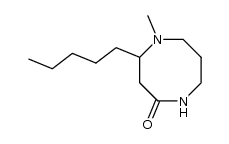 5-methyl-4-pentyl-1,5-diazacyclooctan-2-one结构式
