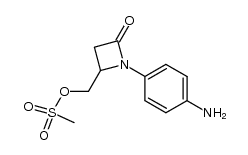 1-(p-aminophenyl)-4-mesyloxymethyl-2-azetidinone结构式