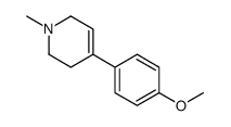 4-(4-methoxyphenyl)-1-methyl-3,6-dihydro-2H-pyridine结构式