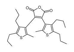 3,4-bis(2-methyl-4,5-dipropylthiophen-3-yl)furan-2,5-dione结构式