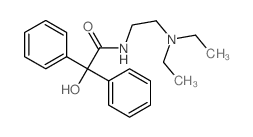 Benzeneacetamide,N-[2-(diethylamino)ethyl]-a-hydroxy-a-phenyl- Structure